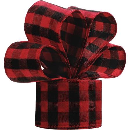 5 cm julebånd rutete gingham gavebånd med spole for juledekorasjon gaveinnpakning festdekorasjon