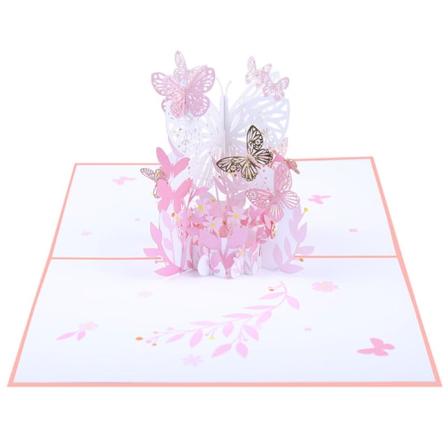 3D Pop Up Kort med Konvolut til Valentinsdag, Fødselsdag,