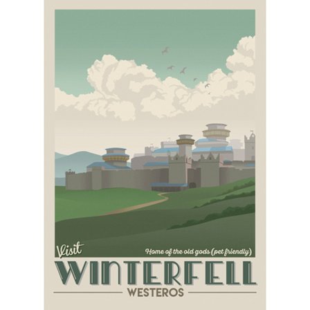 A3 Print - Game Of Thrones - Visit Winterfell
