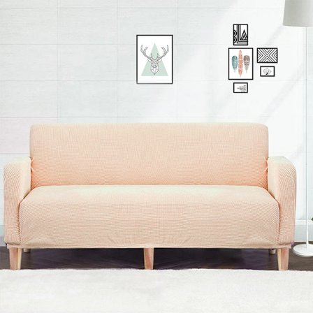 Champagne; Härlig soffa (145×185 cm); Sofföverdrag, universaltyg, enkel/dubbel/tresitsig, elastiskt, heltäckande, anti-kattklösöverdrag.