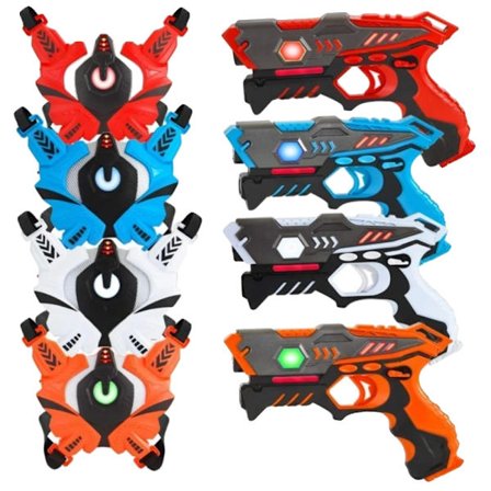 Laser Tag Leksakset, 4-pack, Blinkande Ljus, Hållbar Design,4 Pack ett set