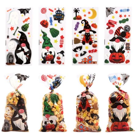 50 stk Halloween Godteposer Godteri Cookies Bag Pakke Gaveposer