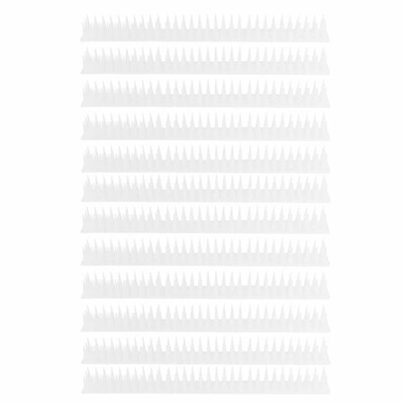 12 stk Utendørs Plast Anti Fugl Pigg Strimler Avvisende Forsvarer for Gjerde Vegg Tak Hvit