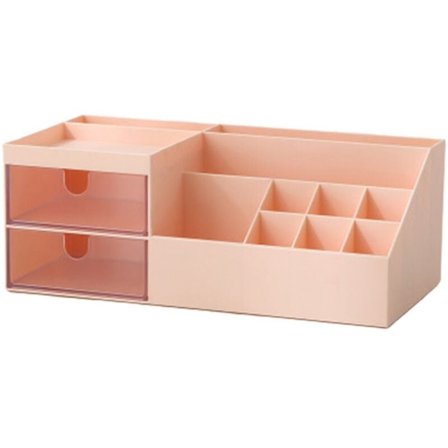 Työpöydän säilytyslaatikko lokeroilla, laatikkomallinen säilytystila, tilaa säästävä järjestäjä meikeille