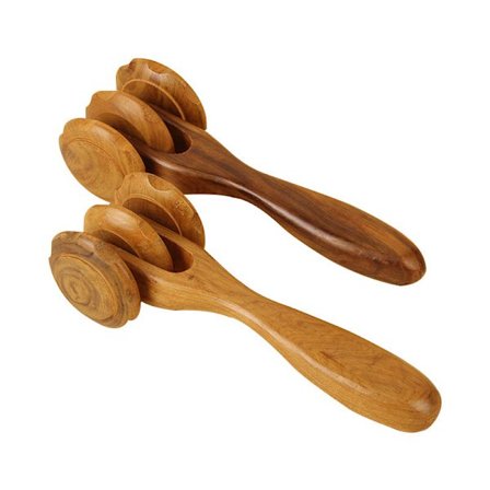 Back Push Back Massage Roller, Ben Tre-hjuls Stick