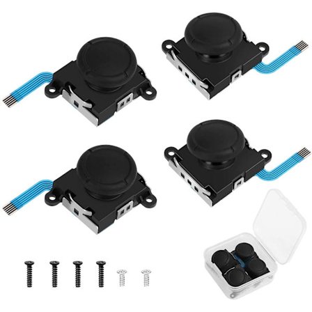 4-pakke 3D-erstatning venstre/høyre analog joystick-tommelspaker sensor-fleksikabel for Nintendo Switch-kontroller