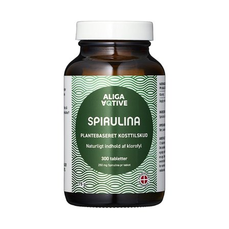 Aliga Aqtive Spirulina 250 mg 300 tabl., Helse & Madvarer, Ingredienser, Spirulina