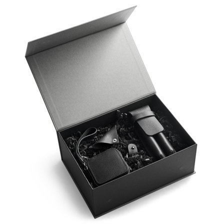 Caixa Presente de Luxo Organizador de Escritório | Pele Preta para homens - Caixas de embrulho