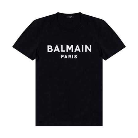 Balmain T-shirt with logo , Zwart , Heren , Maat: S