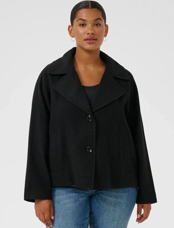 Kaffe Curve Kcnanny Short Jacket - Black - 44