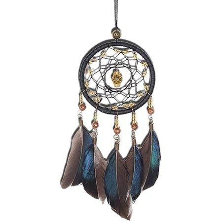 Fjærdrakt drømmefanger, håndvevd drømmefanger, håndlaget