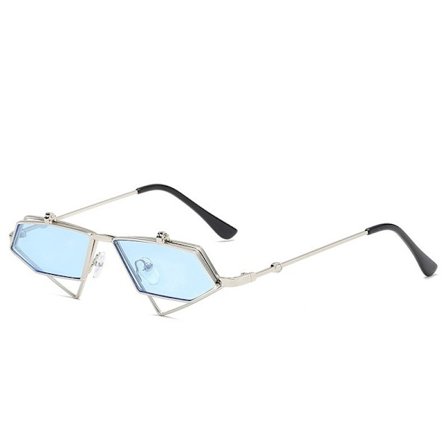 Fashion metall Punk Steam Flip solglasögon Kvinnlig personlighet Street Shooting solglasögon Cat Eye solglasögon