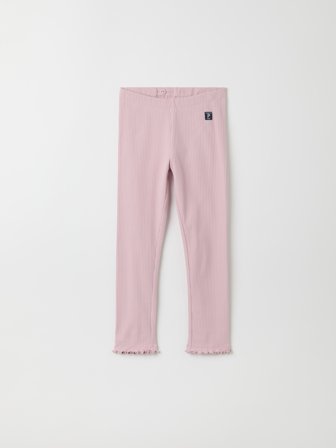 Polarn O. Pyret - ribbed leggings - 92 - Childrenswear - pink