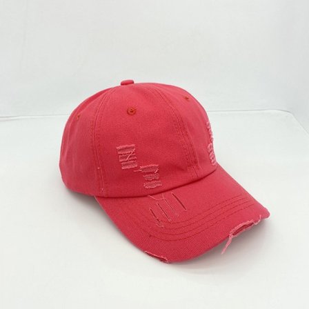 V-stil keps i sliten bomull, justerbar