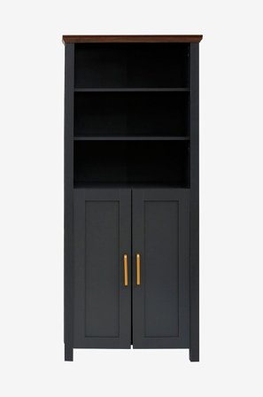 Loft24 - Bokhylle Marion 2 dører - Grå - Bokhyller - Fra Homeroom