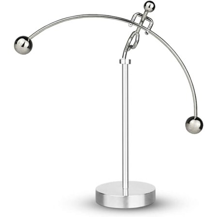 Vægtløfter kinetisk kunst balance stål balance fysik pædagogisk dekoration til hjemmekontor skrivebord