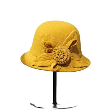 Talvihattu Bucket Vintage Villa Baretti Huopahattu Kukka Yllätyslahjalla