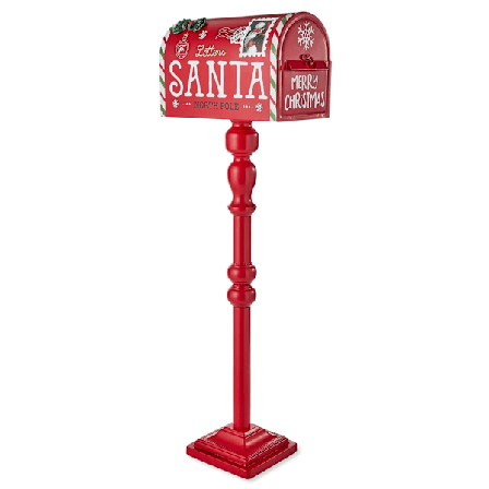 Rød Nordpol Express Mail Box Indendørs Udendørs Jule dekoration