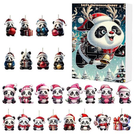 Julekalender Jule nedtælling blind boks sød panda akryl vedhæng ornamenter Julekalender blind boks