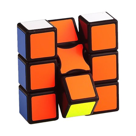 1 x 3 x 3 tärningsleksak, stressreducerande leksak, transformerande kub, mini tänkande kubleksak, lämplig för barn och vuxna (svart)