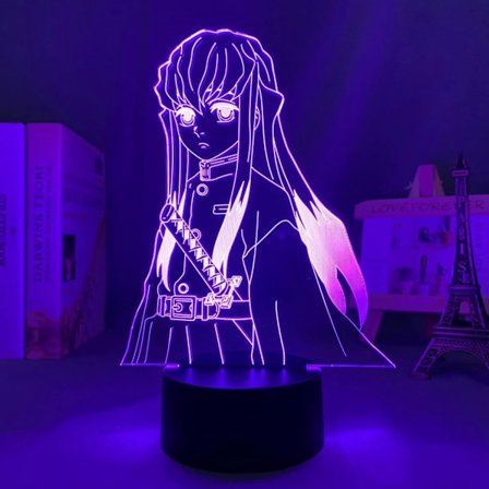 Demon Slayer Muichiro Tokito lampe Anime 3D LED lampe nattlys