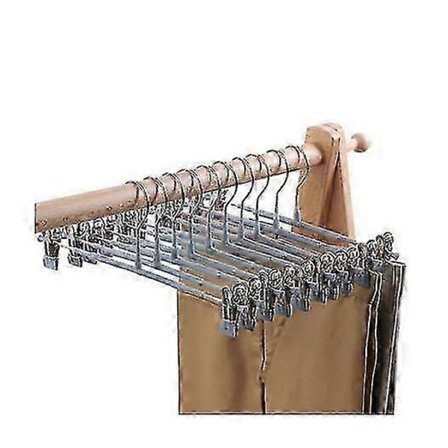 10 st Kjolar Galgar Byxhängare Med Klämmor Metall Byxhängare