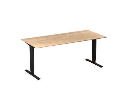 deNord Design Bord höj/sänk Pro 1800x800 ek/svart - Lyreco - Kontorsmöbler och inredning - Bord och hurtsar - Skrivbord - Höj/sänkbar