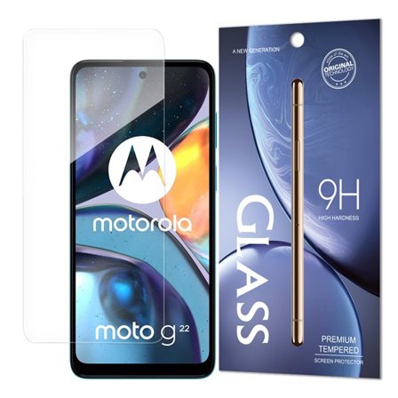 Härdat glas 9H skärmskydd för Motorola Moto G22 (förpackning - kuvert)