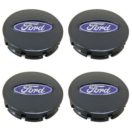 4 stk. 68mm sorte centerhjulnavkapsler emblemdæksel passer til Ford Bb53-1a096-ra