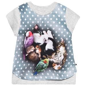 Molo Blue Erin Sleepy Pets T-Shirt 80 cm (9-12 Months) - Tops - 80 cm (9-12 Months) - Grey