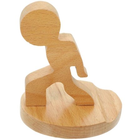 Mobilholder i tre, kreativt skrivebordsstativ for telefon, telefonstøtte for hjemmet