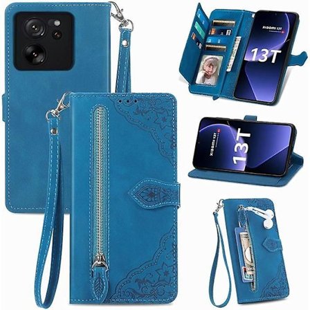 Pung Telefon Cover Kompatibel Med Xiaomi Mi 13T / 13T Pro, PU Læder Pung Cover Multifunktionel Bil