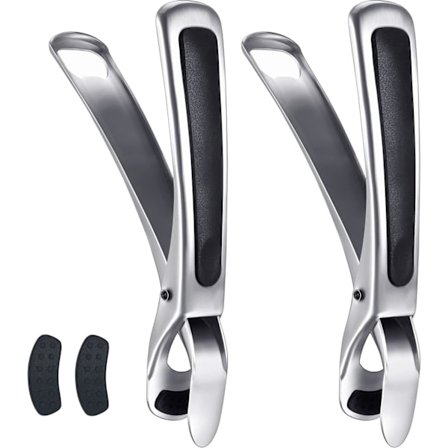 Plate Gripper Kompatible Tilbehør, Air Fryer Pans Gripper, Hot Plate Bowl Retriever For Mikrobølgeovn Toaster Ovn Steamer, Pakke med To