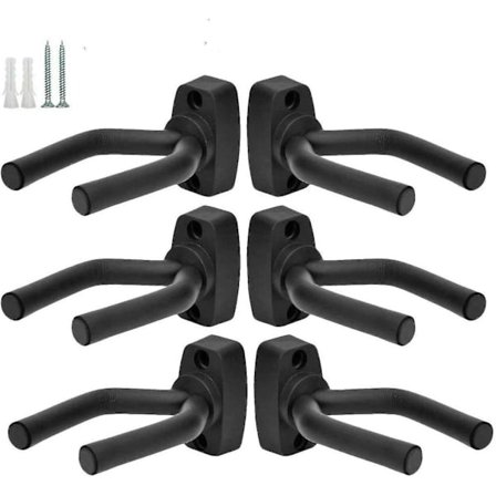 6 st gitarrhängare väggfäste för alla storlekar gitarr bas mandolin banjo(6 pack)