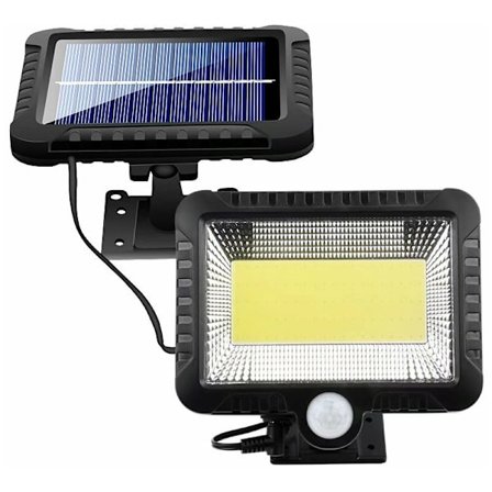 Delt type Human Body Induction Solar Wall Light Utendørs Gård Vanntett Gatebelysning (100 Cob To Batterier