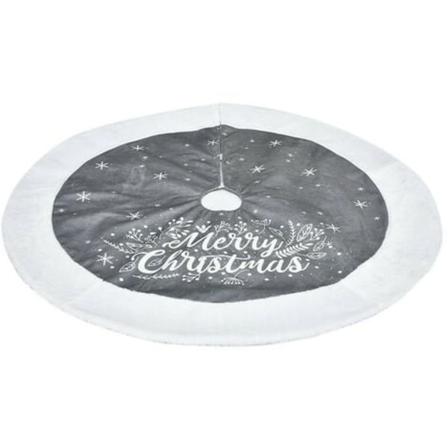 100 cm joulukuusen hame Joulukuusihame joulujuhlapuumattokoristeisiin, harmaa