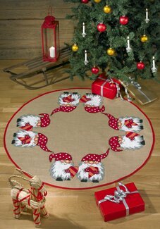 Broderikit Granmatta Hjärtetomtar - Permin