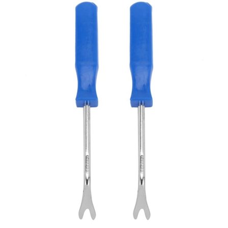 2X Bilindvendig Dørbeklædning Klips Panel Polstring Fjerner 4 Tommer Blå