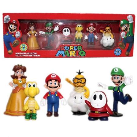 6 stk./sæt 4-7 cm MLO PVC actionfigur legetøjsdukke model sæt børns fødselsdag gave 03 med boks fjernbetjening cont. 02 with box