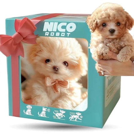 Robothund til voksne, AI robot hvalpe kæledyr, realistisk interaktiv robothund, gående gøende hale viftende smart legetøjshund til børn og voksne