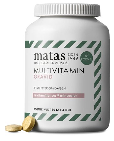 Matas Striber Multivitamin Gravid 180 tabl., Helse & Madvarer, Kosttilskud Til Gravide, Vitaminer Til Gravide