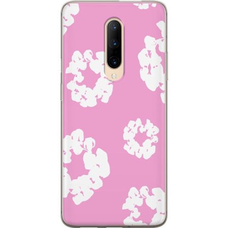 OnePlus 7 Pro Gennemsigtig cover Urban Tears-stil med denim vibes og ikoniske blomsterdetaljer, der skaber et unikt, moderne og trendy streetwear-look