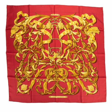 Hermès Vintage, Pre-owned Scarf Rood, Dames, Maat:ONE Size