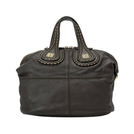 Givenchy Pre-owned Small Nightingale Satchel Leather Goatskin Brun, Dame Vintage Tasker, Størrelse: ONE Size