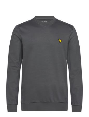 Crew Neck Fly Fleece Sport Sweat-shirts & Hoodies Sweat-shirts Grey Lyle & Scott Sport
