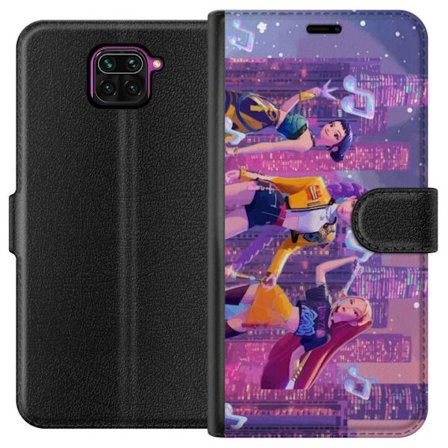 Yhteensopiva Lompakkokotelo Xiaomi Xiaomi Redmi Note 9 Tulevaisuutta ennakoiva K-Pop Demon Hunters tyttöryhmän kuvitus neonkaupungin popkulttuuriest