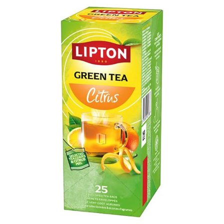 LIPTON Te grönt, citrus, 25 inslagna påsar 25/fp - Lyreco - Kök och servering - Kaffe och te - Te