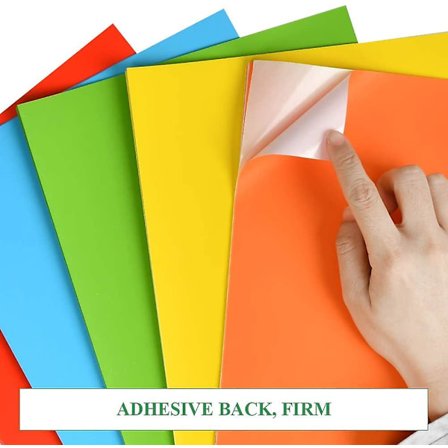 50 Ark Selvklebende Farget Papir A4 297 * 210 Mm, For Adresse Etiketter Og Utskrift, Egnet For Lasere, Kopimaskin Utskrift (5 Farger)