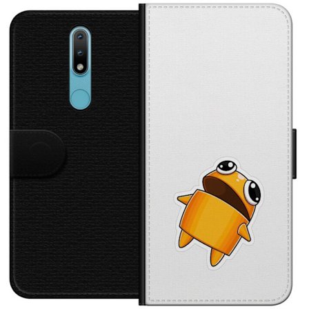 Kompatibel Tegnebogsetui til Nokia Nokia 2.4 Orange tegnet figur med store øjne og dynamisk pose i legende stil