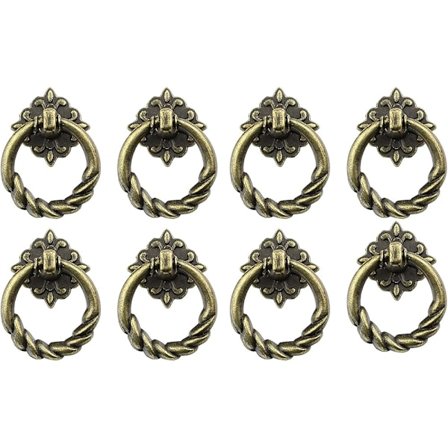 8 stk håndtag til trækkraft Vintage Knobs, bronze antik møbelknopper, velegnet til skabe, sminkbord, møbler osv. (bronze)